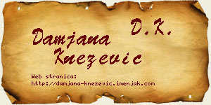 Damjana Knežević vizit kartica